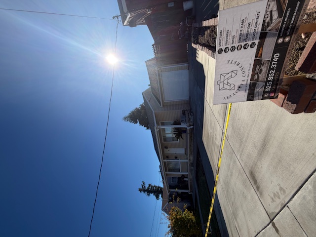 Finished Antioch concrete driveway and front walkway
